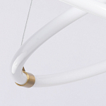 Люстра подвесная с двумя пересекающимися белыми светодиоидными кольцами Luke Lampco Tracer Lamp варинант исполнения - 7 | Loft Concept в Барнауле