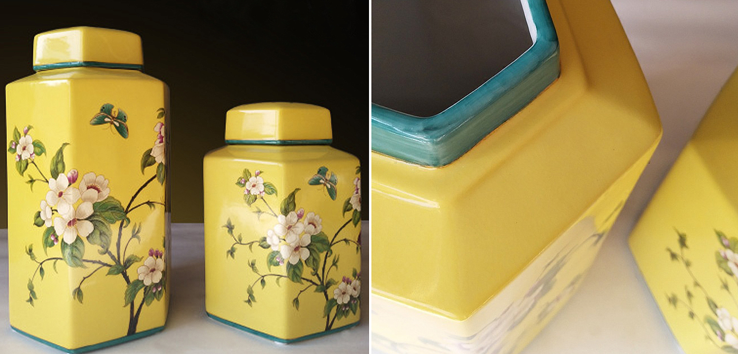 Ваза с крышкой Ceramic Yellow Garden Vase Ваза с крышкой Ceramic Yellow Garden Vase - Loft-Concept в Барнауле