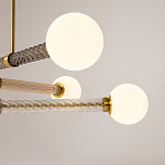 Люстра со стеклянными вставками Helios варинант исполнения - 3 | Loft Concept в Барнауле