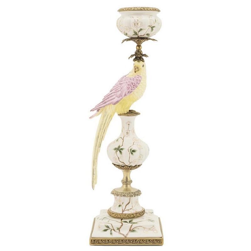 Подсвечник Candleholder Parrot Atlantide Yellow Pink Желтый Розовый Белый Бронза Подсвечник Candleholder Parrot Atlantide Yellow Pink Желтый Розовый Белый Бронза в Барнауле | Loft Concept