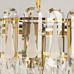 Люстра многоярусная с овальными прозрачными подвесками 36 см Harmonica варинант исполнения - 6 | Loft Concept в Барнауле