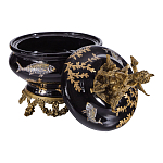 Шкатулка черного цвета с бронзовым ангелом Eden Garden варинант исполнения - 4 | Loft Concept в Барнауле