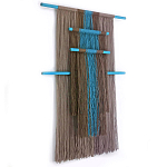 Дизайнерское Панно Макраме из хлопковых нитей Japan Wall Panel Blue варинант исполнения - 1 | Loft Concept в Барнауле