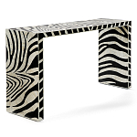 Консоль Дизайнерская Kenya Console ZEBRA Bone Inlay black варинант исполнения - 3 | Loft Concept в Барнауле