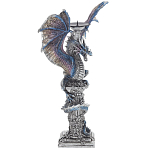 Подсвечник в виде Дракона Grey Blue Dragon Candlestick варинант исполнения - 2 | Loft Concept в Барнауле