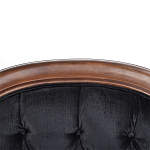 Кресло с мягкой обивкой из черного велюра на 4-х деревянных ножках Evelyn Classical Armchair варинант исполнения - 4 | Loft Concept в Барнауле