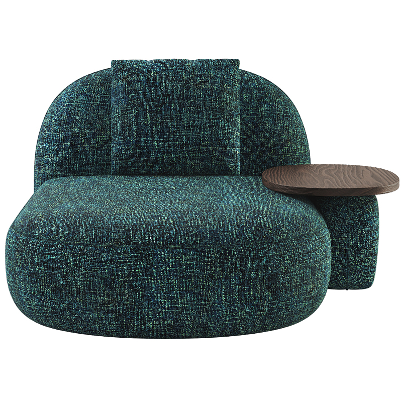 Кушетка Orus с овальным столиком  Изумрудный Орех в Барнауле | Loft Concept 