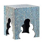 Приставной столик с инкрустацией раковинами устриц Bone Inlay варинант исполнения - 6 | Loft Concept в Барнауле