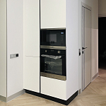 Угловой кухонный гарнитур Жемчужный белый Серый Clarke Kitchen Set White Grey варинант исполнения - 2 | Loft Concept в Барнауле