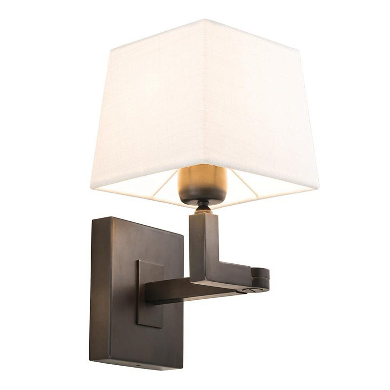 Бра Eichholtz Wall Lamp Cambell Bronze Темная бронза Бежевый Бра Eichholtz Wall Lamp Cambell Bronze Темная бронза Бежевый в Барнауле | Loft Concept