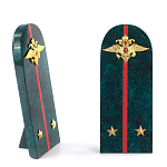 Сувенир Погон МВД из натурального камня змеевик Souvenir Epaulets варинант исполнения - 2 | Loft Concept в Барнауле