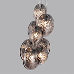 Люстра подвесная с 8-ю круглыми плафонами из рельефного стекла Disc Light варинант исполнения - 3 | Loft Concept в Барнауле