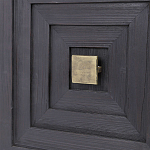 Тумба черная из дерева двухдверная Geometric Double Door Nightstand варинант исполнения - 2 | Loft Concept в Барнауле