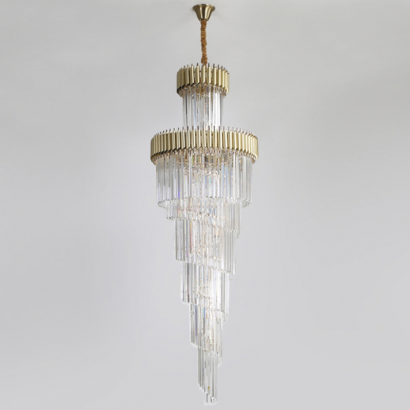 Люстра Empire Large Cascading Chandelier Gold Rectangular Crystal Золотой Прозрачный Люстра Empire Large Cascading Chandelier Gold Rectangular Crystal Золотой Прозрачный в Барнауле | Loft Concept