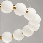 Люстра круглая с матовыми белыми шарами PEARLS Suspension варинант исполнения - 9 | Loft Concept в Барнауле