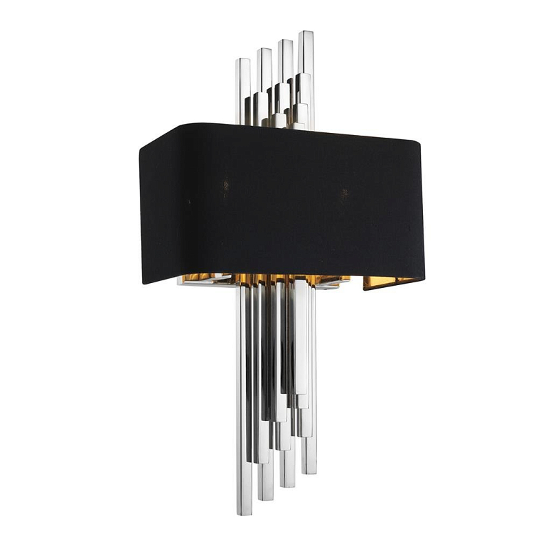 Бра Eichholtz Wall Lamp Caruso Nickel Никель Черный Бра Eichholtz Wall Lamp Caruso Nickel Никель Черный в Барнауле | Loft Concept