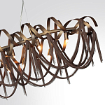 Люстра подвесная линейная с переплетенными металлическими лентами и цепочками Atlantis Chain варинант исполнения - 5 | Loft Concept в Барнауле