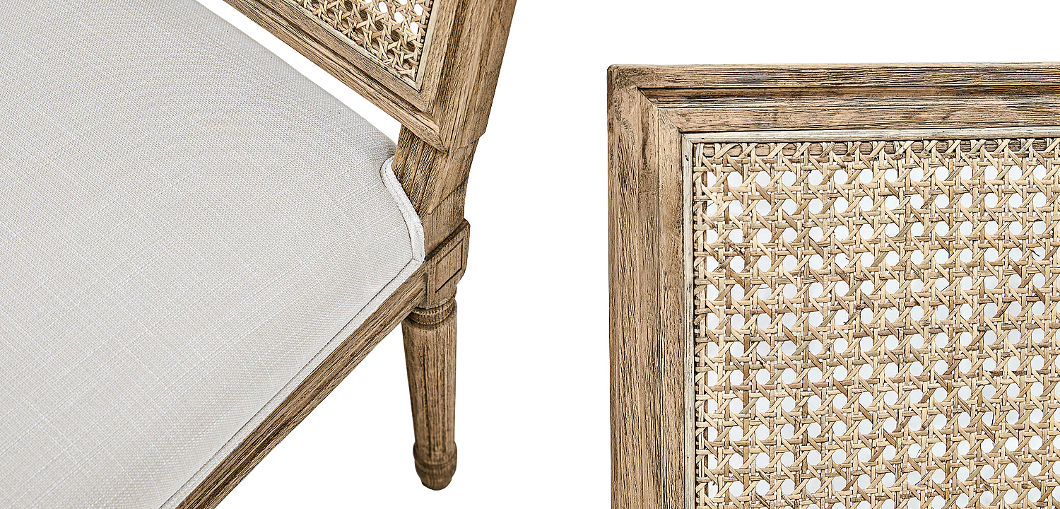 Стул French Provence Rattan Beige Stool Стул French Provence Rattan Beige Stool - Loft-Concept в Барнауле