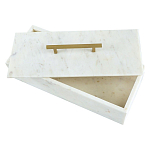 Шкатулка из белого мрамора Save Time варинант исполнения - 3 | Loft Concept в Барнауле