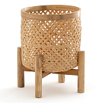 Кашпо на ножках из бамбука Bamboo Decor варинант исполнения - 1 | Loft Concept в Барнауле