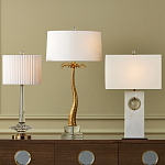 Настольная лампа с прозрачным корпусом и фактурным абажуром Charm and Luxury варинант исполнения - 3 | Loft Concept в Барнауле