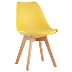 Стул с основой из пластика и мягким сиденьем Arvika Yellow варинант исполнения - 1 | Loft Concept в Барнауле