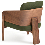 Кресло с каркасом из массива ореха Gallin Chair Green варинант исполнения - 4 | Loft Concept в Барнауле