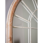 Зеркало-окно настенное в венецианском стиле с деревянной рамой бежевого цвета Venetian Smooth варинант исполнения - 7 | Loft Concept в Барнауле