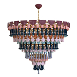 Люстра круглая с декором из разноцветных элементов в виде листьев Changing Seasons варинант исполнения - 3 | Loft Concept в Барнауле