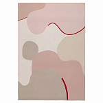 Плед из хлопка бежевого цвета с абстрактным принтом Elysian Flow Peach варинант исполнения - 1 | Loft Concept в Барнауле