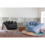 Дизайнерское плюшевое розовое кресло в форме руки Poltronova Joe Plush Taffy Pink Armchair варинант исполнения - 7 | Loft Concept в Барнауле