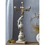 Подсвечник белый Попугай из фарфора с бронзовыми элементами Eden Garden варинант исполнения - 4 | Loft Concept в Барнауле