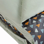 Постельное белье из сатина с принтом треугольники 150х200 см Triangular Dreams варинант исполнения - 4 | Loft Concept в Барнауле