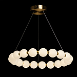 Люстра круглая с матовыми белыми шарами PEARLS Suspension варинант исполнения - 3 | Loft Concept в Барнауле