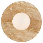 Бра в виде диска с плафоном из матового белого стекла Marble Glow варинант исполнения - 3 | Loft Concept в Барнауле