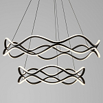 Люстра подвесная с волнообразным черным каркасом Black Tsunami варинант исполнения - 1 | Loft Concept в Барнауле
