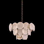 Люстра трехъярусная с подвесками из округлых элементов Cryptocrystalline Stone варинант исполнения - 2 | Loft Concept в Барнауле