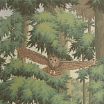 Обои ручная роспись Redwoods Sequoia colourway on Aurore scenic paper варинант исполнения - 2 | Loft Concept в Барнауле