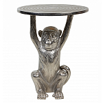 Столик с подстольем в виде обезьянки Bombay Nickel варинант исполнения - 2 | Loft Concept в Барнауле