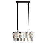 Люстра линейная прямоугольная с подвесками из натурального перламутра Nacre варинант исполнения - 1 | Loft Concept в Барнауле