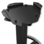 Барный стул вращающийся со спинкой и подлокотниками Douglas Rhombus Черный Велюр варинант исполнения - 6 | Loft Concept в Барнауле