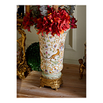 Ваза из фарфора на бронзовом основании Turquoise Blooming Garden варинант исполнения - 9 | Loft Concept в Барнауле