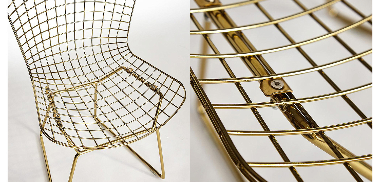 Стул Bertoia Side Chair gold - Loft-Concept в Барнауле