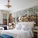 Обои ручная роспись в стиле Арт-деко Rateau Colourway SC-243 on Deep Rich Gold gilded paper варинант исполнения - 1 | Loft Concept в Барнауле