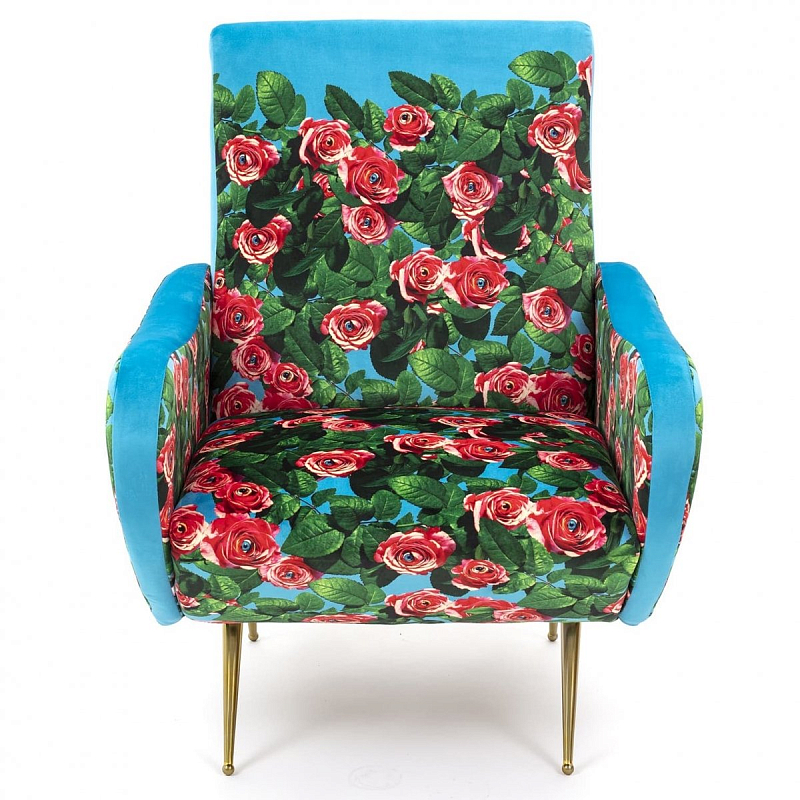 Кресло Seletti Armchair Roses Бирюзовый Красный Латунь Кресло Seletti Armchair Roses Бирюзовый Красный Латунь в Барнауле | Loft Concept