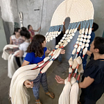 Настенное украшение из нитей Корона с кисточками Crown Wall Hanging варинант исполнения - 3 | Loft Concept в Барнауле