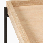 Консоль деревянной столешницей и полкой Wooden Table Top and Shelf варинант исполнения - 2 | Loft Concept в Барнауле