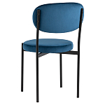 Стул с круглым сиденьем на металлическом основании ALFIE CHAIR Blue варинант исполнения - 4 | Loft Concept в Барнауле