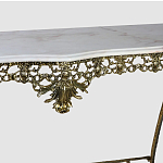 Консоль из бронзы с мраморной прямоугольной столешницей Bronze Console варинант исполнения - 2 | Loft Concept в Барнауле