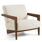 Кресло Avalon White Boucle из массива ореха варинант исполнения - 1 | Loft Concept в Барнауле